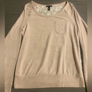 Faded Glory White Lace Knit Top